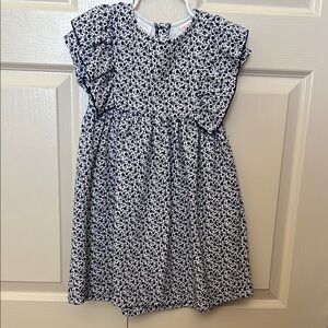 Floral Black and White Kids Dress